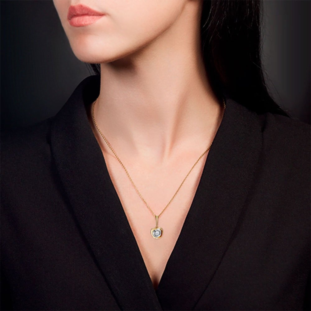 Pandantiv din aur  cu pietre Cubic Zirconia Incolor