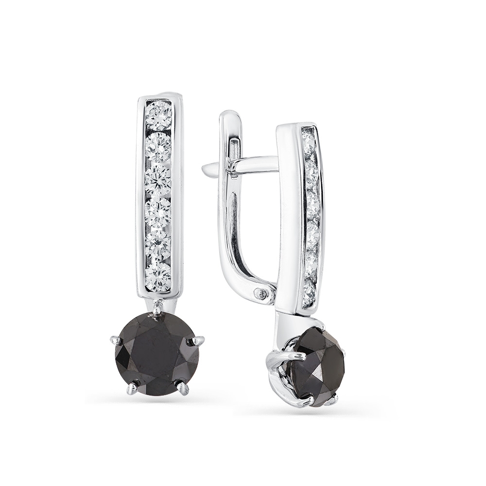 Inel din aur alb cu pietre Diamant, Diamant negru