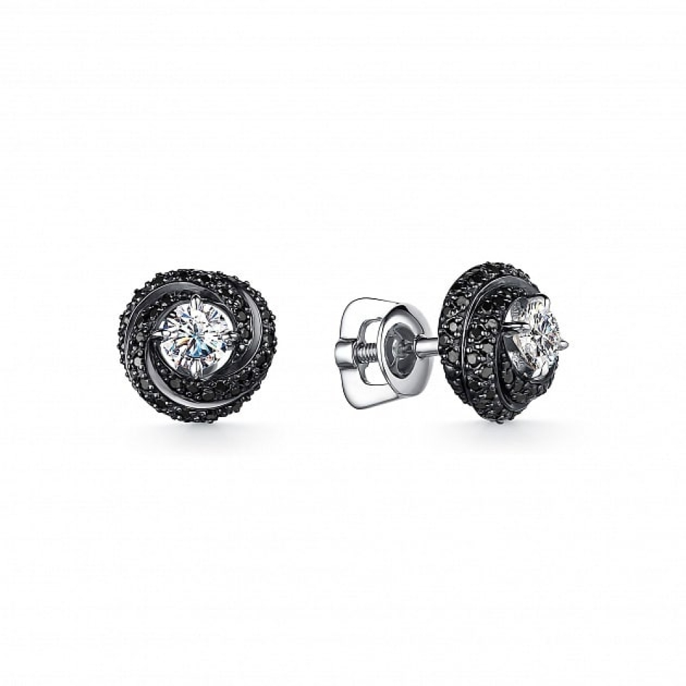 Inel din aur alb cu pietre Diamant, Diamant negru