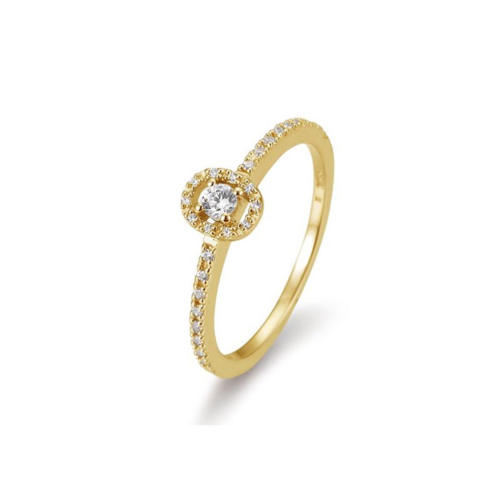 Inel din aur galben cu pietre Diamant