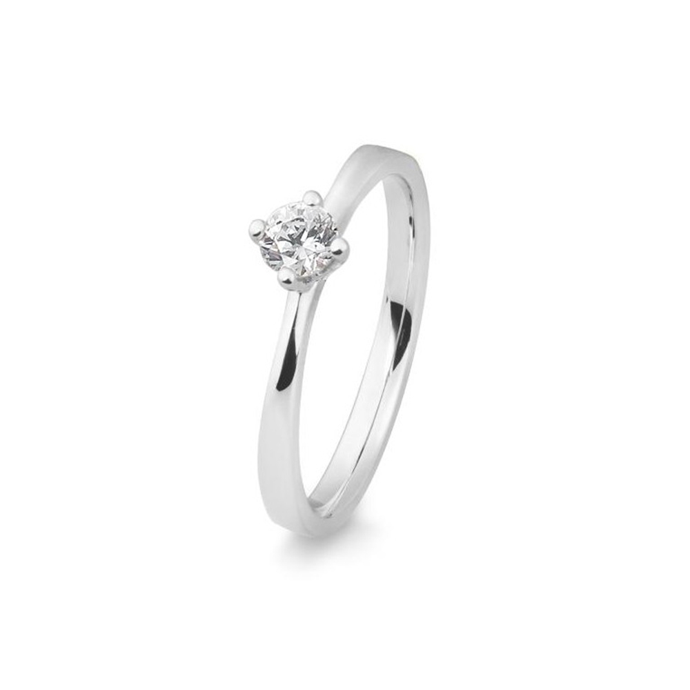 Inel din aur alb cu pietre Diamant
