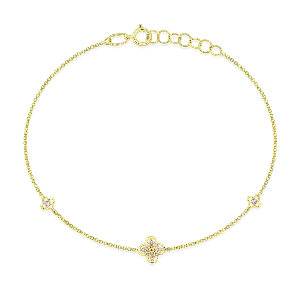 Brățară din aur galben cu pietre Diamant