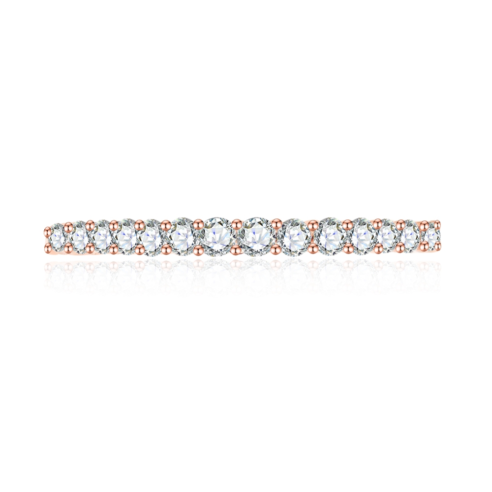 Inel din aur roz cu pietre Diamant