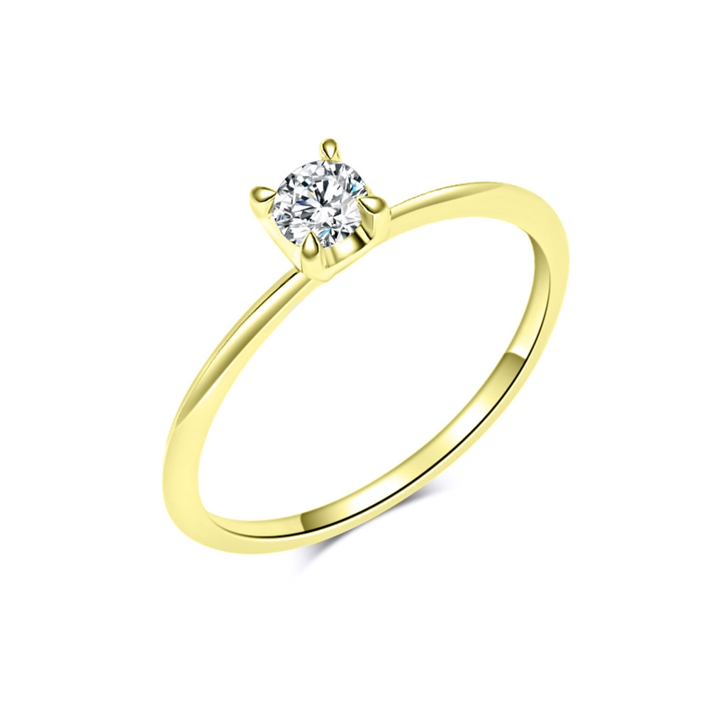 Inel din aur galben cu pietre Diamant