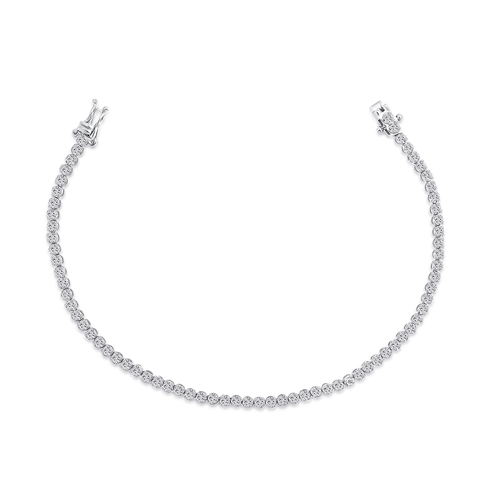 Brățară din aur alb cu pietre Diamant