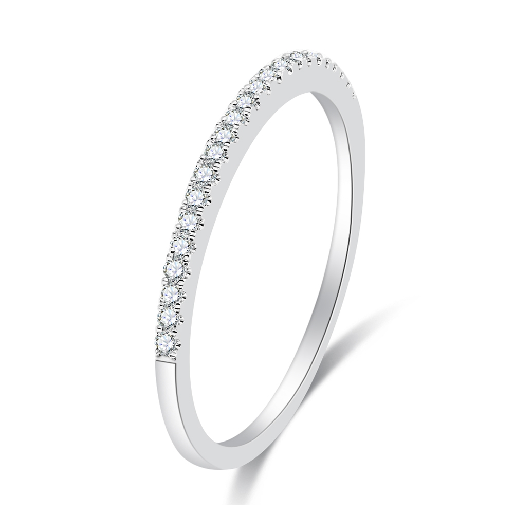 Inel din aur alb cu pietre Diamant