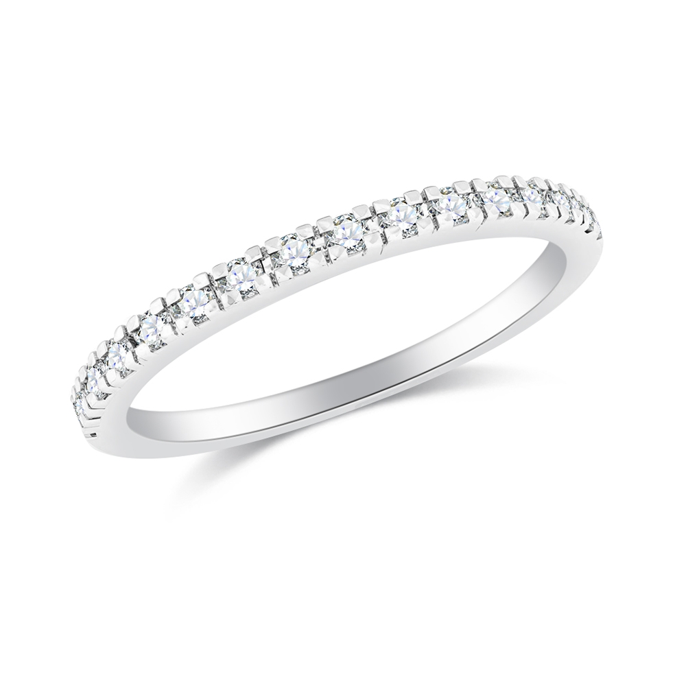 Inel din aur alb cu pietre Diamant