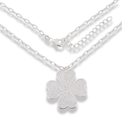 Colier din argint  cu pietre Cubic Zirconia Incolor