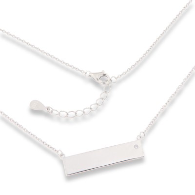 Colier din argint  cu pietre Cubic Zirconia Incolor