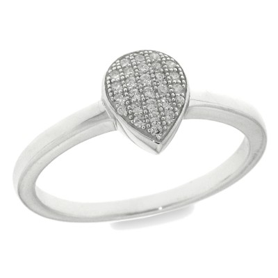 Inel din argint  cu pietre Cubic Zirconia Incolor