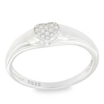 Inel din argint  cu pietre Cubic Zirconia Incolor