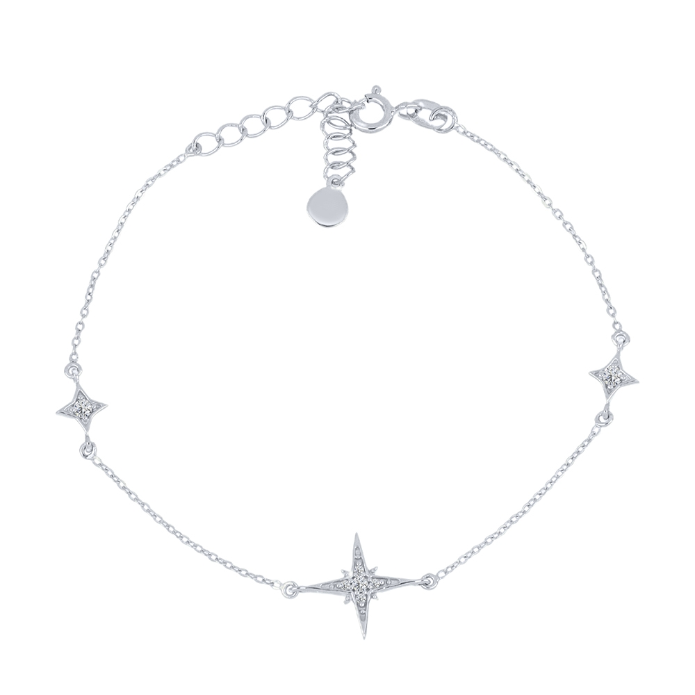 Brățară din argint  cu pietre Cubic Zirconia Incolor