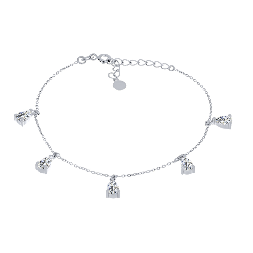 Brățară din argint  cu pietre Cubic Zirconia Incolor