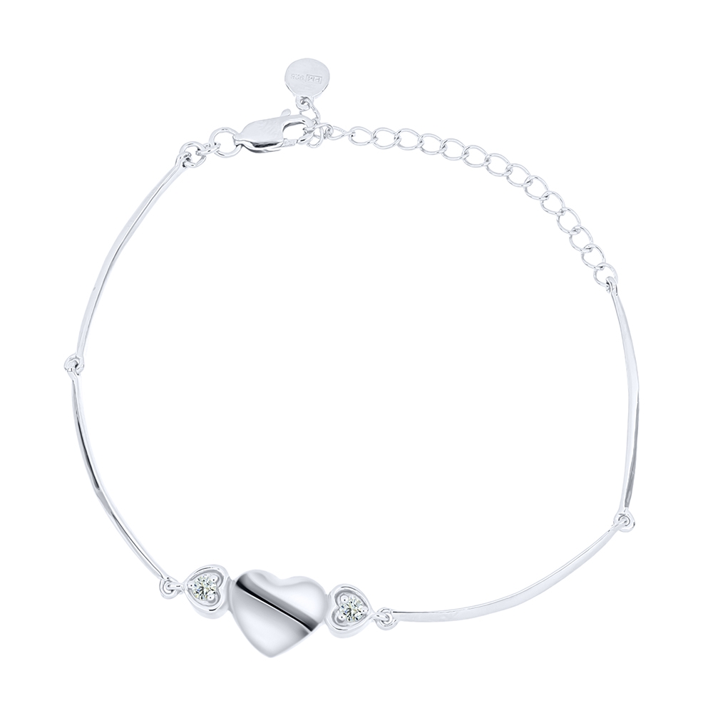 Brățară din argint  cu pietre Cubic Zirconia Incolor