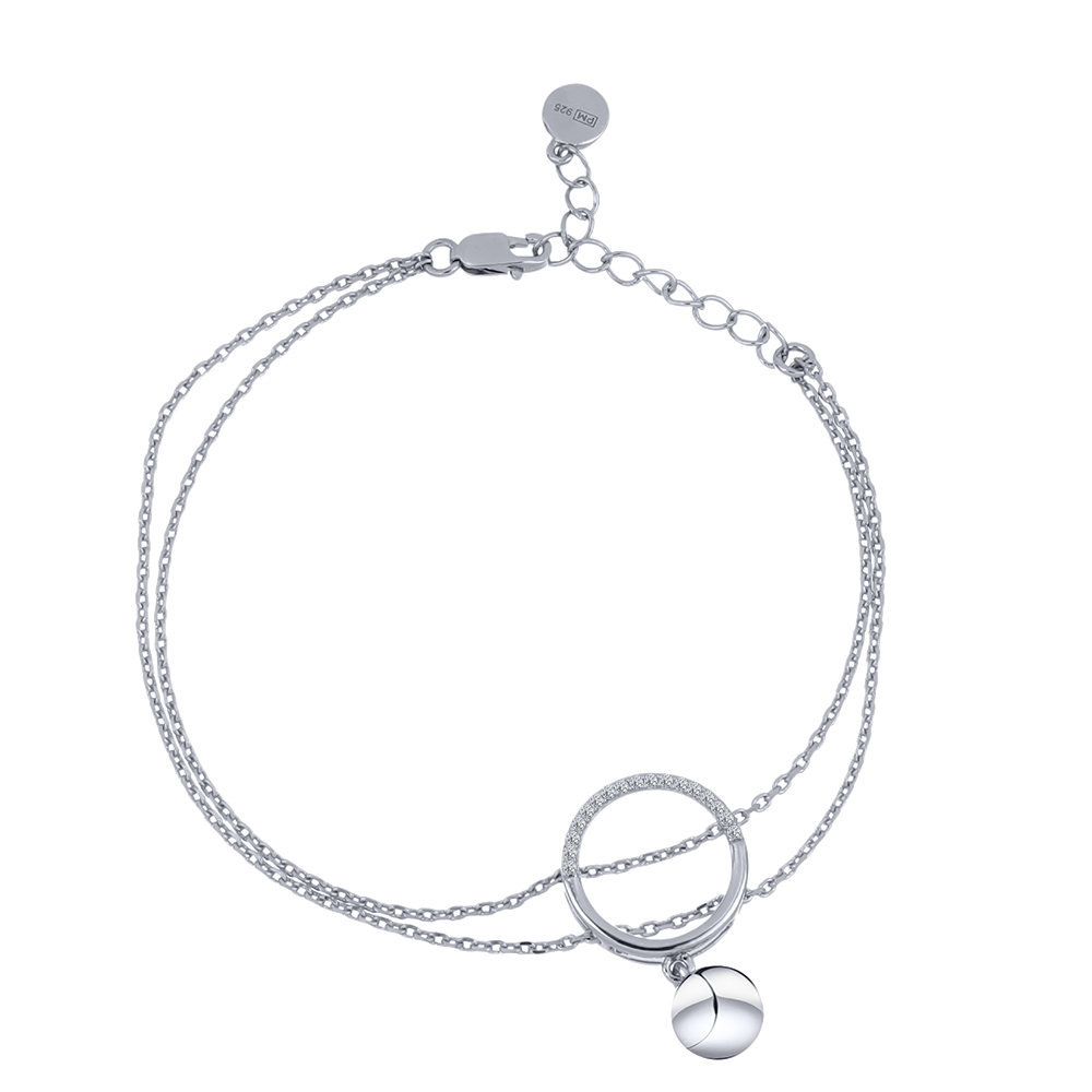 Brățară din argint  cu pietre Cubic Zirconia Incolor