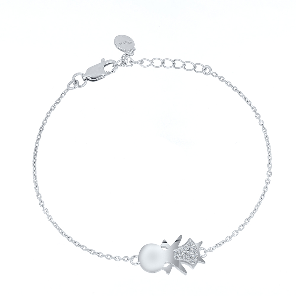 Brățară din argint  cu pietre Cubic Zirconia Incolor