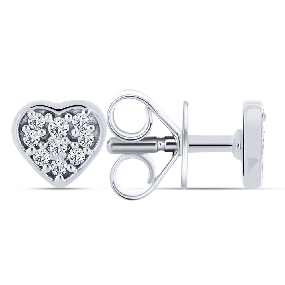 Cercei Pusete din argint  cu pietre Cubic Zirconia Incolor