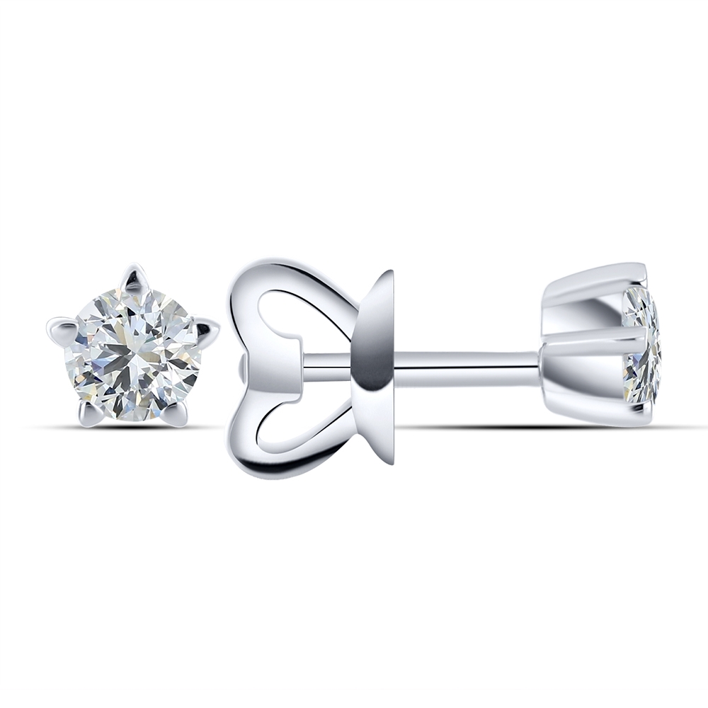 Cercei Pusete din argint  cu pietre Cubic Zirconia Incolor
