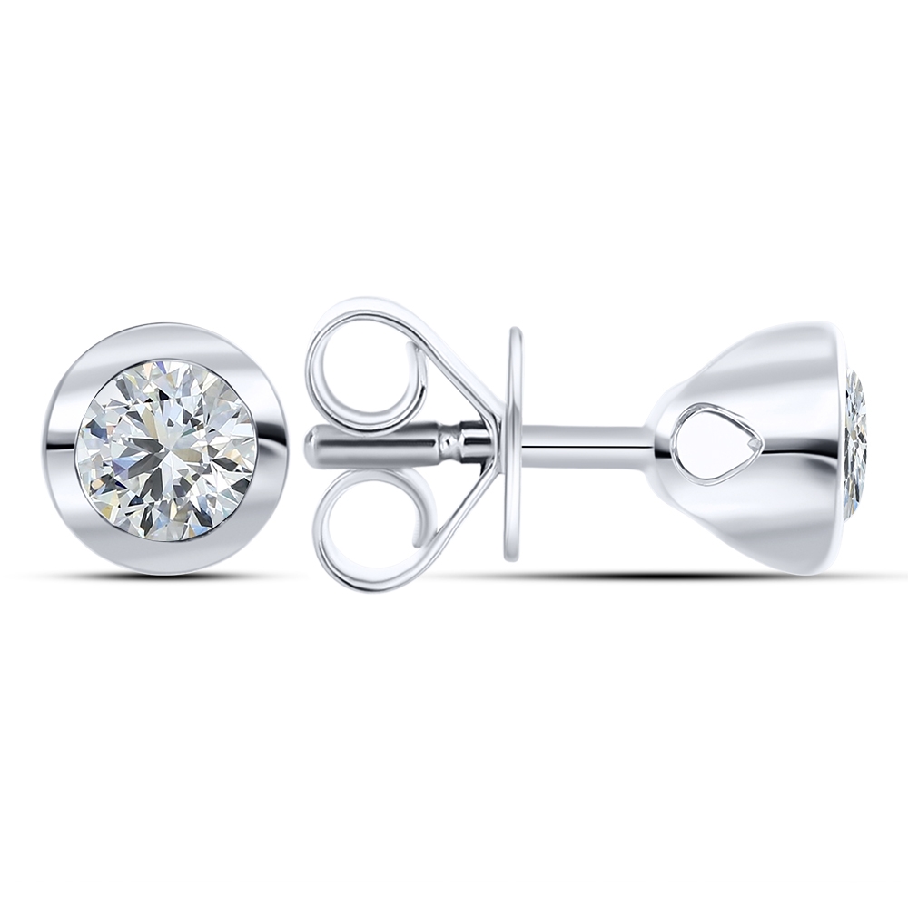 Cercei Pusete din argint  cu pietre Cubic Zirconia Incolor