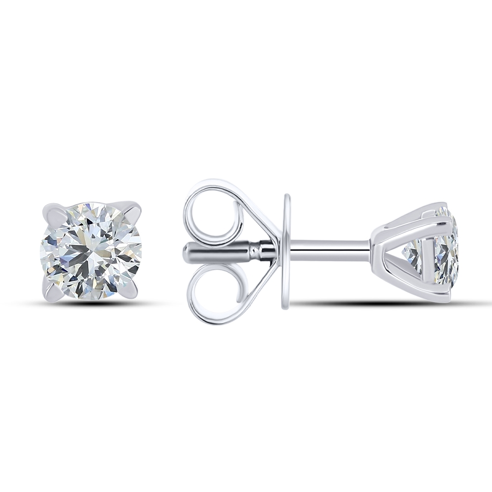Cercei Pusete din argint  cu pietre Cubic Zirconia Incolor