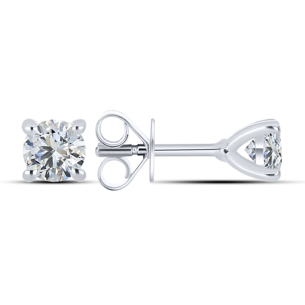 Cercei Pusete din argint  cu pietre Cubic Zirconia Incolor