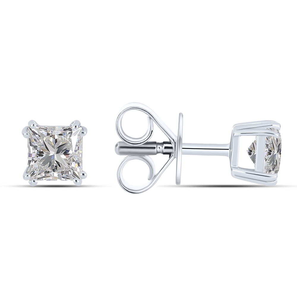 Cercei Pusete din argint  cu pietre Cubic Zirconia Incolor