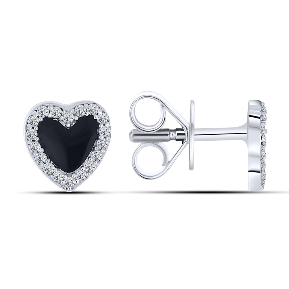 Cercei Pusete din argint  cu pietre Cubic Zirconia Incolor, Finift