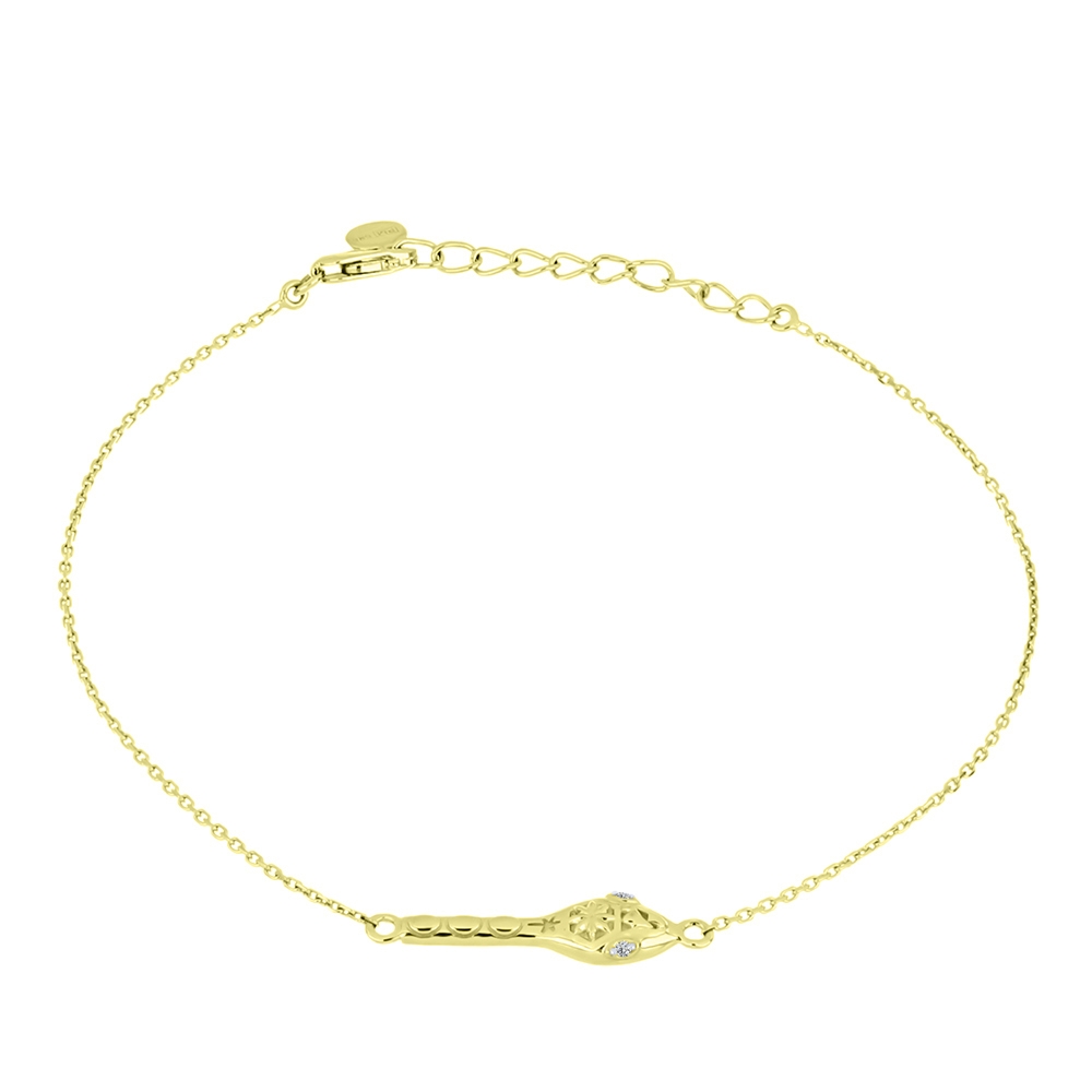 Brățară din aur galben cu pietre Cubic Zirconia Incolor