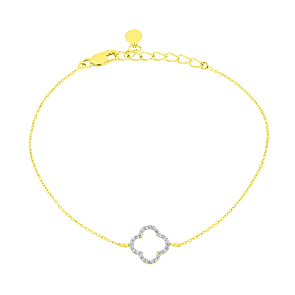 Brățară din aur galben cu pietre Cubic Zirconia Incolor
