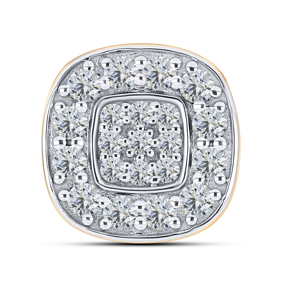 Pandantiv din aur roz cu pietre Cubic Zirconia Incolor