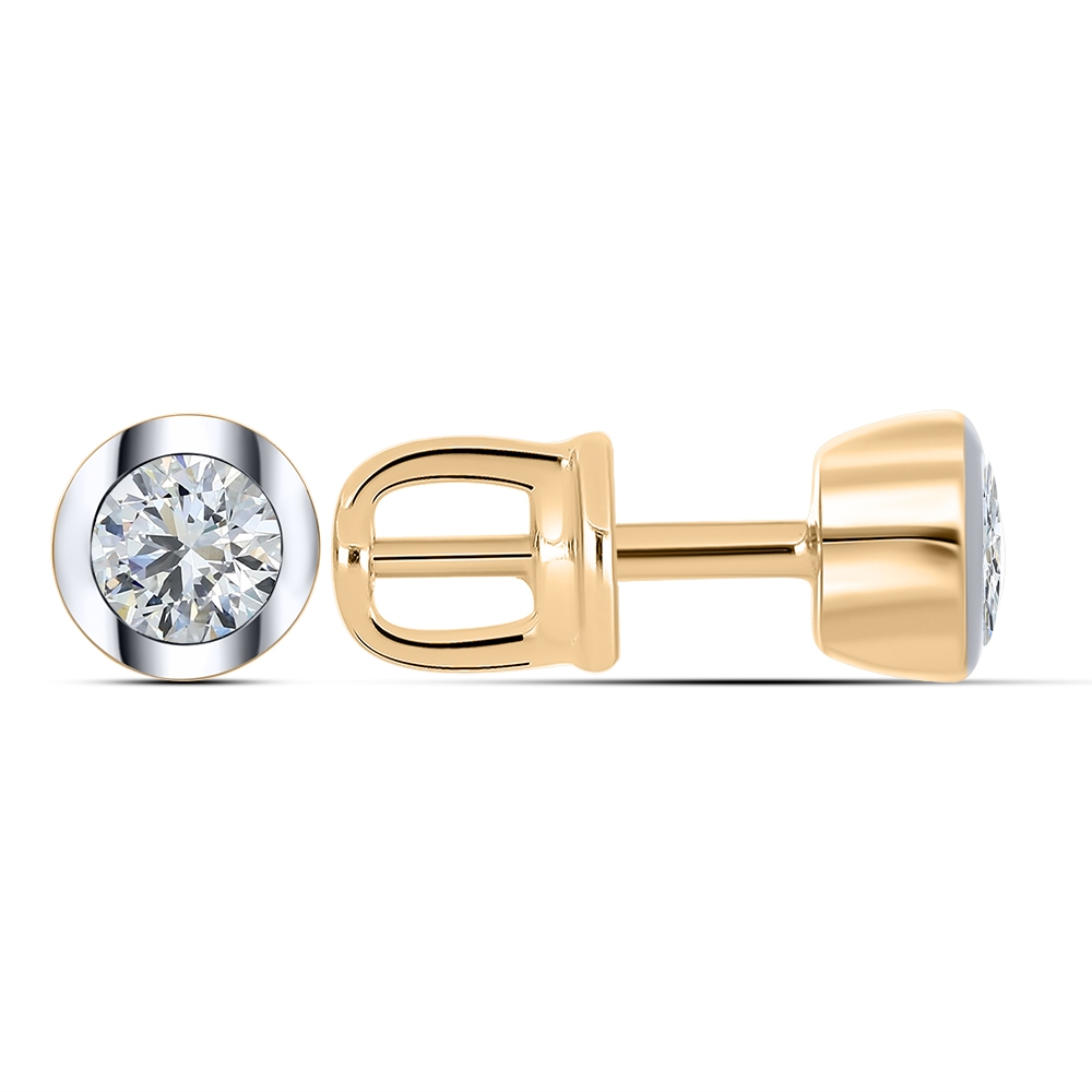 Cercei din aur roz cu pietre Cubic Zirconia Incolor