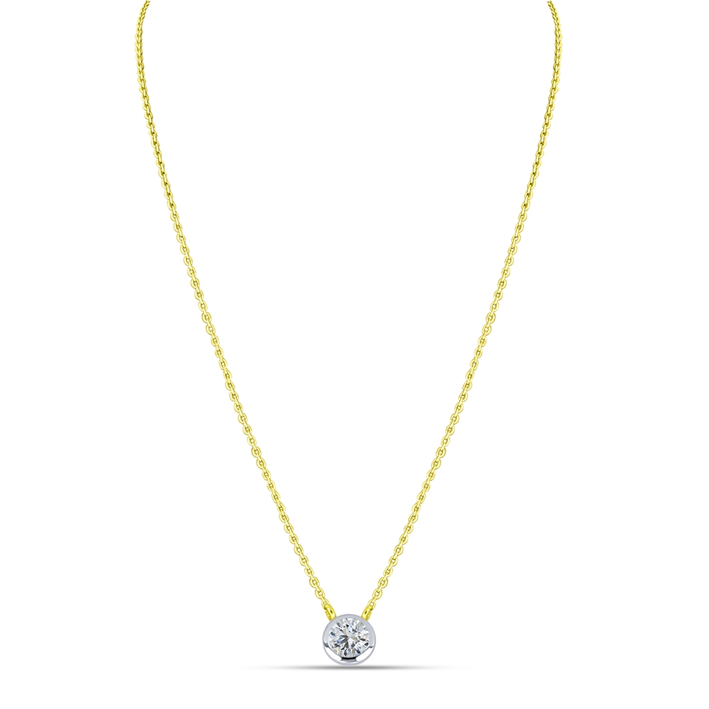Colier din aur galben cu pietre Cubic Zirconia Incolor