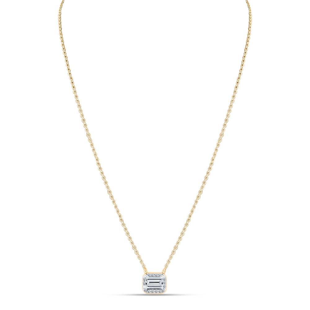Colier din aur roz cu pietre Cubic Zirconia Incolor