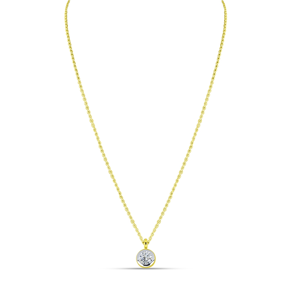 Colier din aur galben cu pietre Cubic Zirconia Incolor
