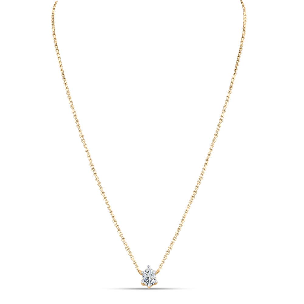 Colier din aur roz cu pietre Cubic Zirconia Incolor