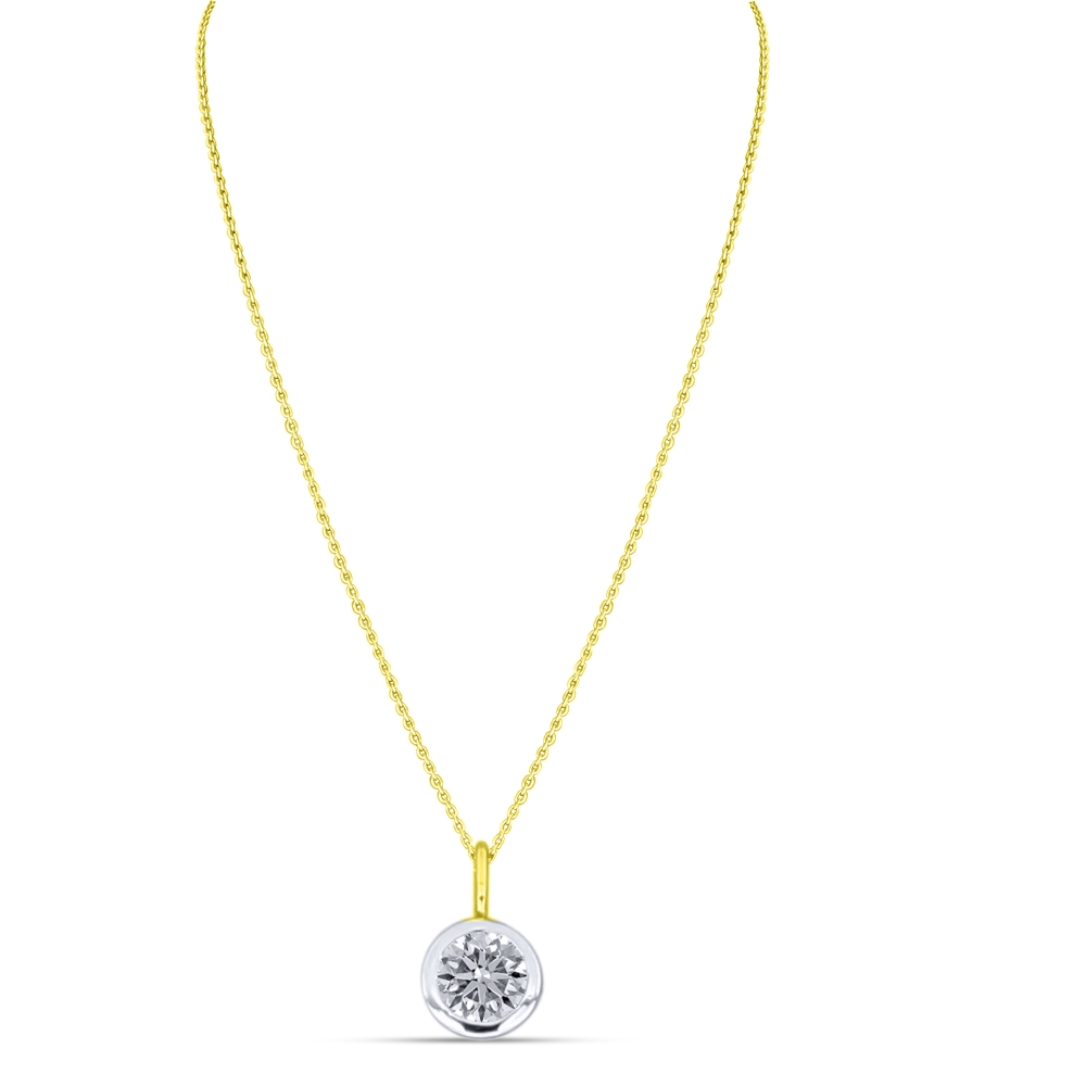 Colier din aur galben cu pietre Cubic Zirconia Incolor