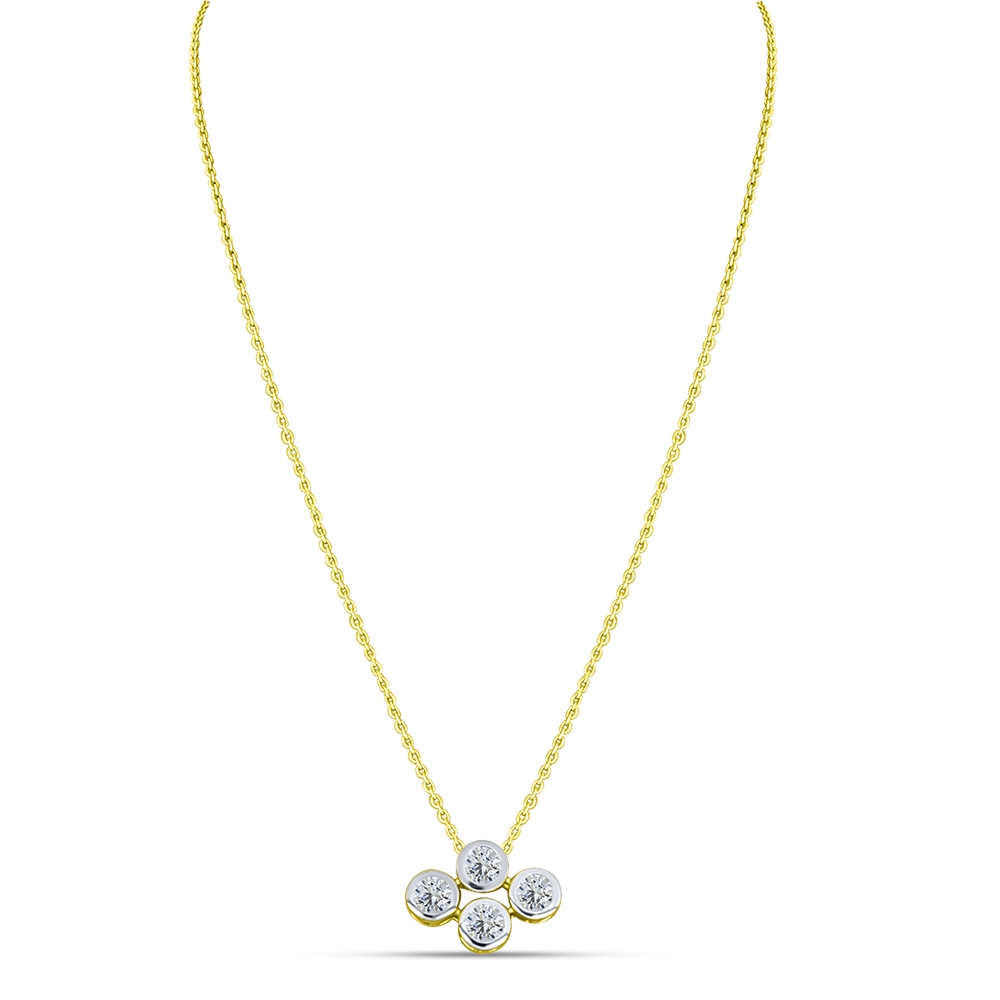 Colier din aur galben cu pietre Cubic Zirconia Incolor