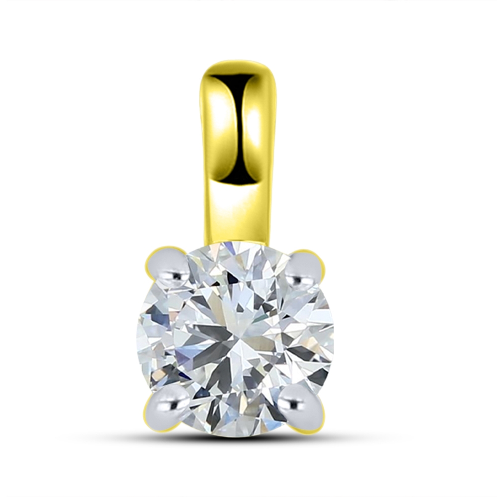 Pandantiv din aur galben cu pietre Cubic Zirconia Incolor