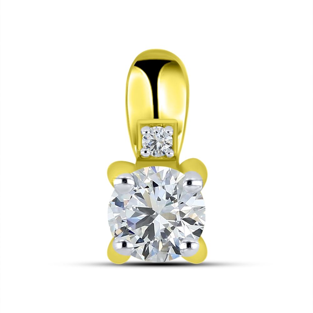Pandantiv din aur galben cu pietre Cubic Zirconia Incolor,