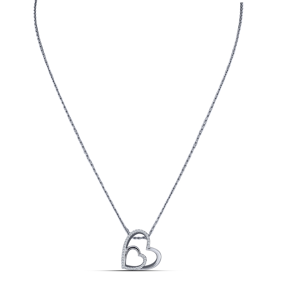 Colier din argint  cu pietre Cubic Zirconia Incolor