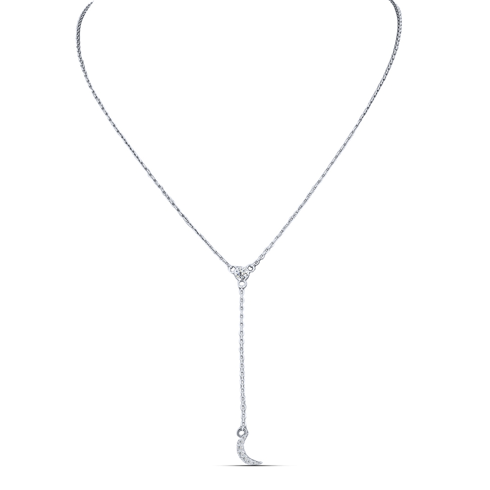 Colier din argint  cu pietre Cubic Zirconia Incolor