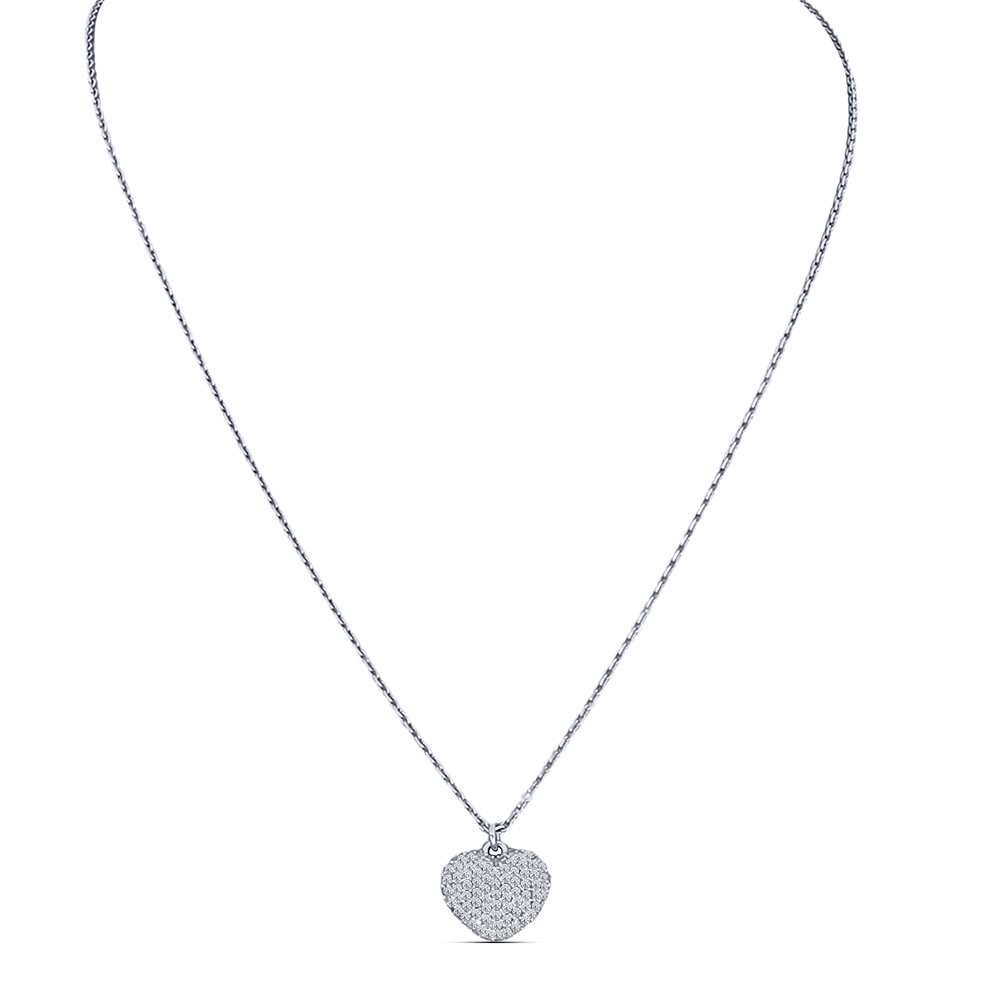 Colier din argint  cu pietre Cubic Zirconia Incolor