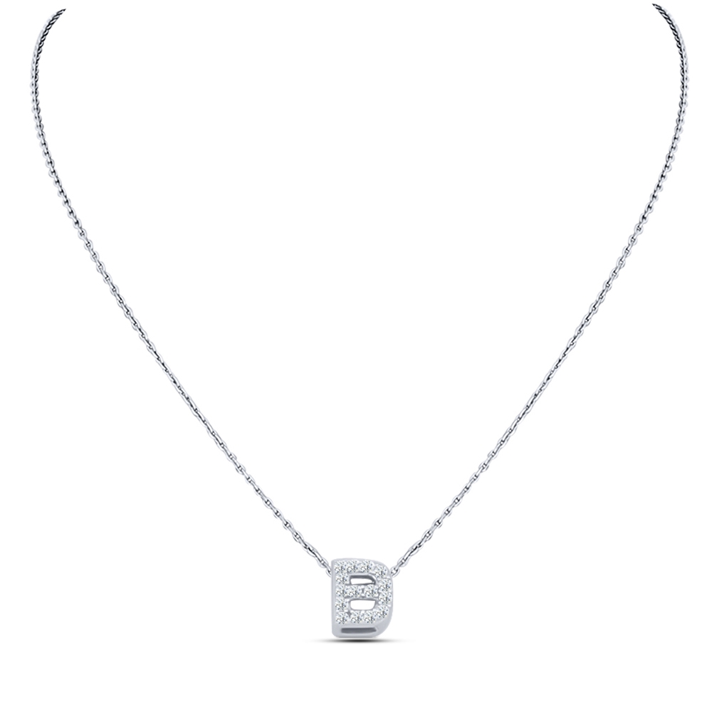 Colier din argint  cu pietre Cubic Zirconia Incolor