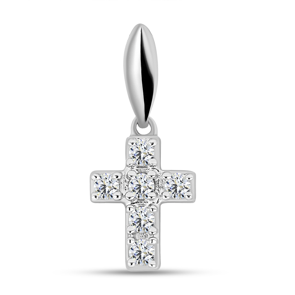 Pandantiv din argint  cu pietre Cubic Zirconia Incolor