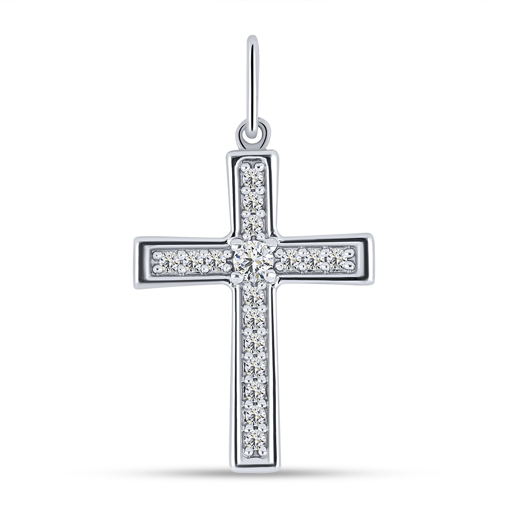 Pandantiv din argint  cu pietre Cubic Zirconia Incolor