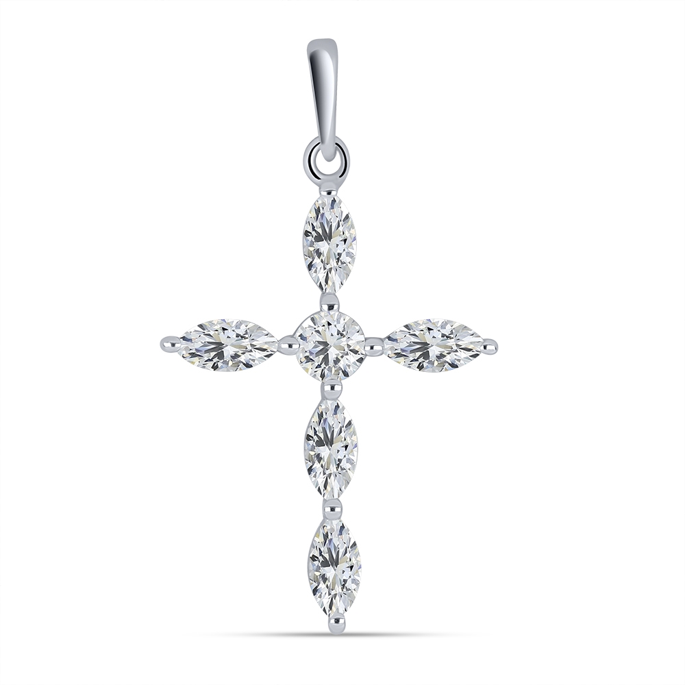 Pandantiv din argint  cu pietre Cubic Zirconia Incolor