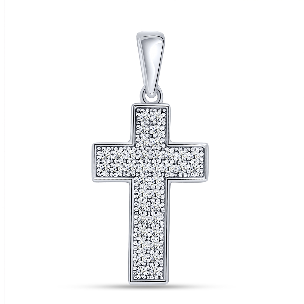 Pandantiv din argint  cu pietre Cubic Zirconia Incolor