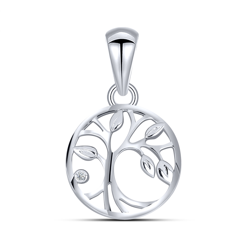 Pandantiv din argint  cu pietre Cubic Zirconia Incolor