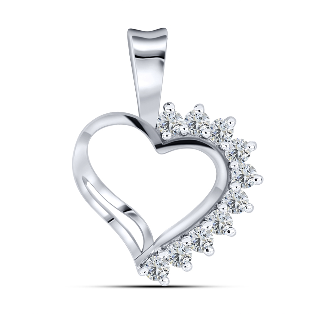Pandantiv din argint  cu pietre Cubic Zirconia Incolor