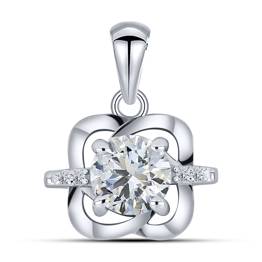 Pandantiv din argint  cu pietre Cubic Zirconia Incolor